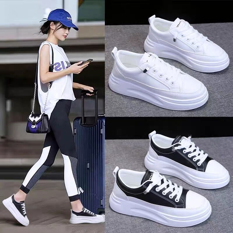Scarpe Xiaobai 2025 nuova versione coreana piattaforma moda versatile nicchia traspirante comode resistenti all'usura fabbrica scarpe da donna