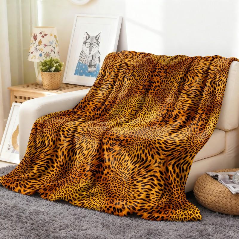 1 Stück Decke Leopardenmuster Kunst Kuhfellmuster Flanelldecke Dünne Decke Weich Warm Decken Festivalgeschenke für ganzjährige Nutzung