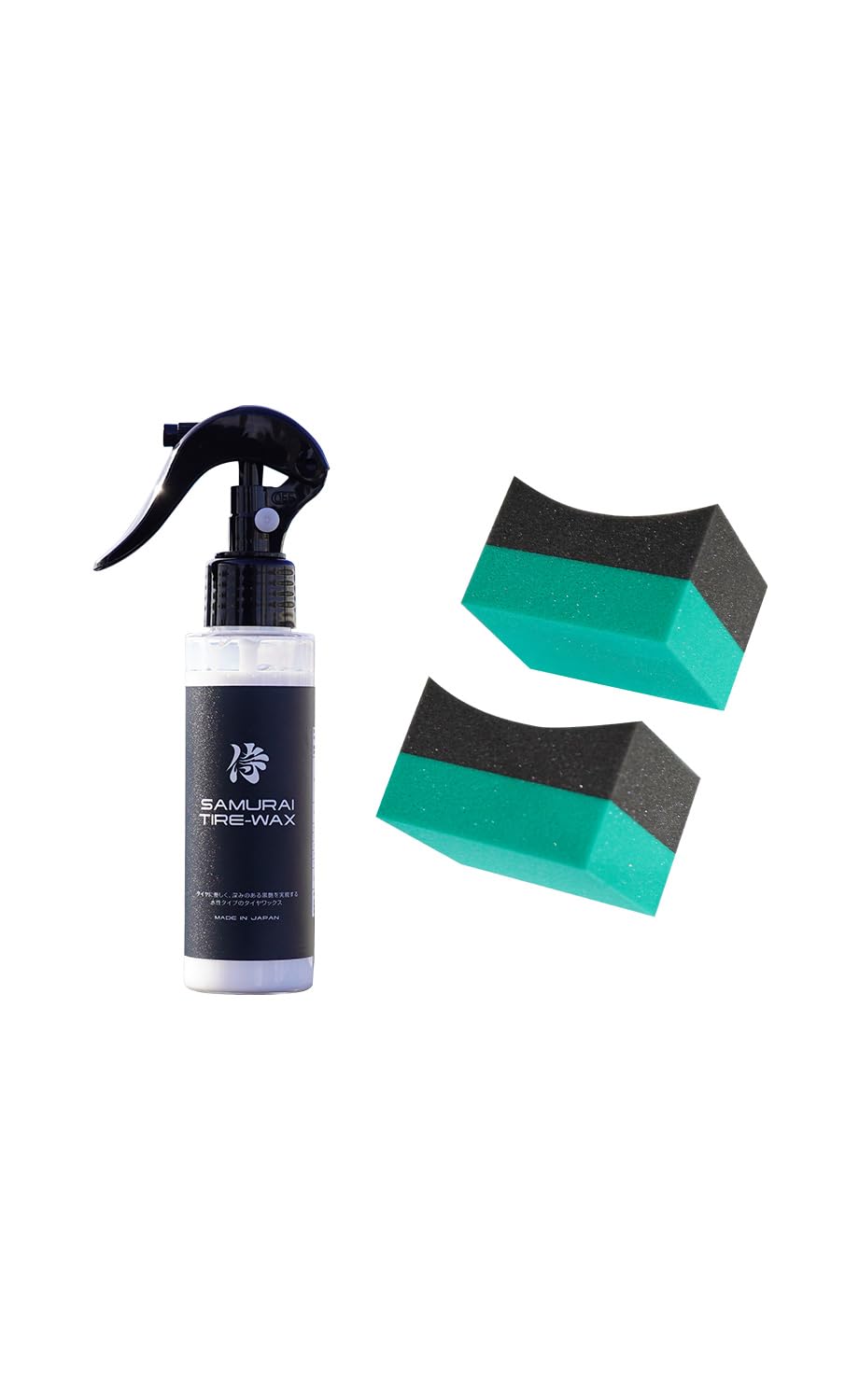 

Samurai Produce Premium Tire Polish, Tire Wax, 100ml | Includes dedicated sponge | Deep gloss finish, water-based application formula | Natural shine