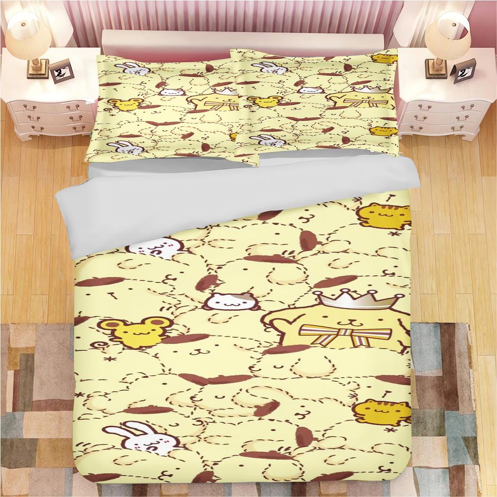 Comforter Pompompurin Dog Children Cartoon Duvet Animation Printed Comforter Polyester Bedding Twin Size Gift
