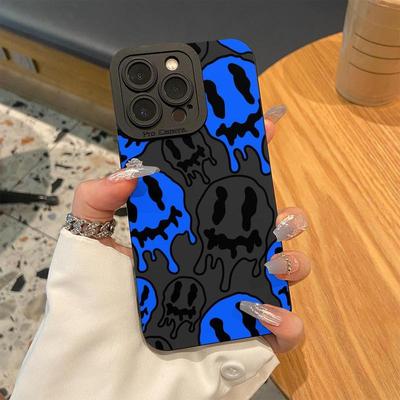 Módne puzdro na telefón so vzorom smajlíka, Príslušenstvo k telefónu Kompatibilné s IPhone 16 Pro Max 15 Pro 14Plus 13 12 11 XR X/XS