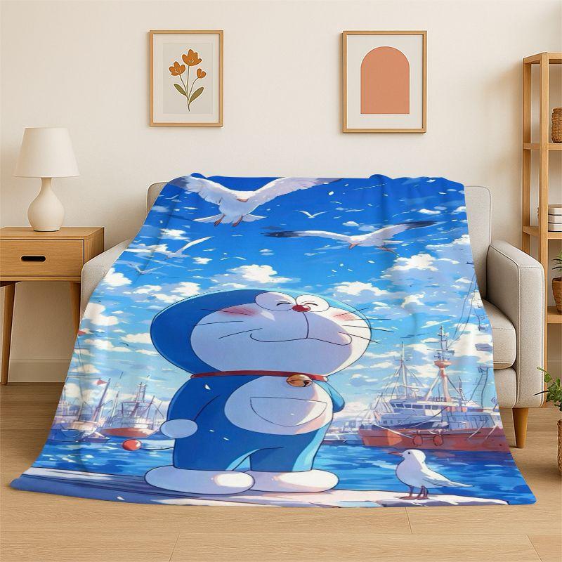 Dream D-Doraemon Cartoon Soft Flannel Throw Blanket,Warm Cozy Blanket for Bed,Couch,Sofa,Bedroom,Living Room,Travel,Camping Gift
