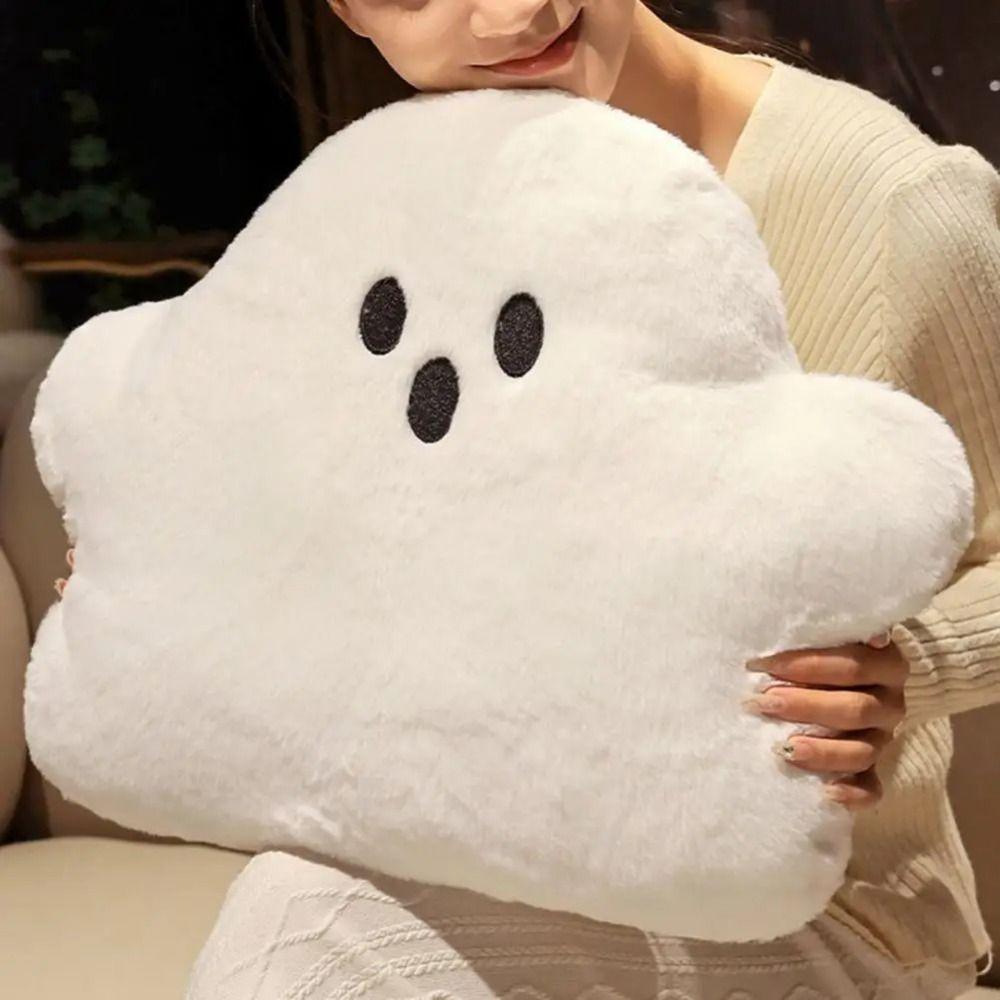 Kawaii Cushion Cotton Plush Toy Home Decor White Cloud Ghost Pillow  Halloween