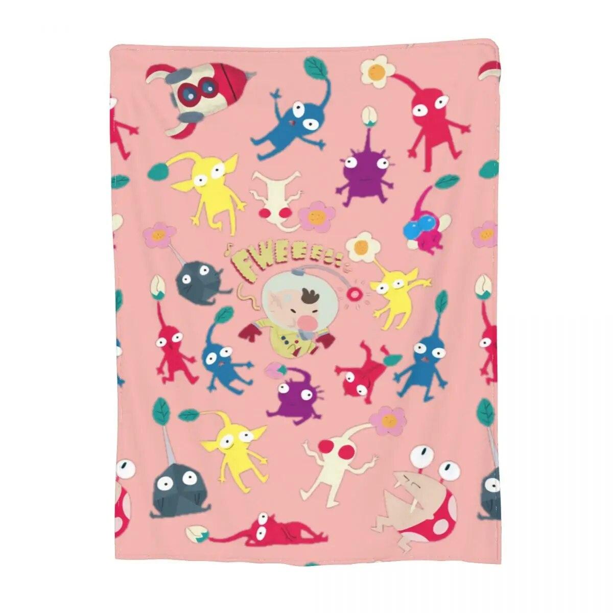

Многофункциональное забавное одеяло Pikmin Fweeee, аксессуары, домашние декоративные пледы, легкий тонкий флис для дивана 100x75cm 40x30in