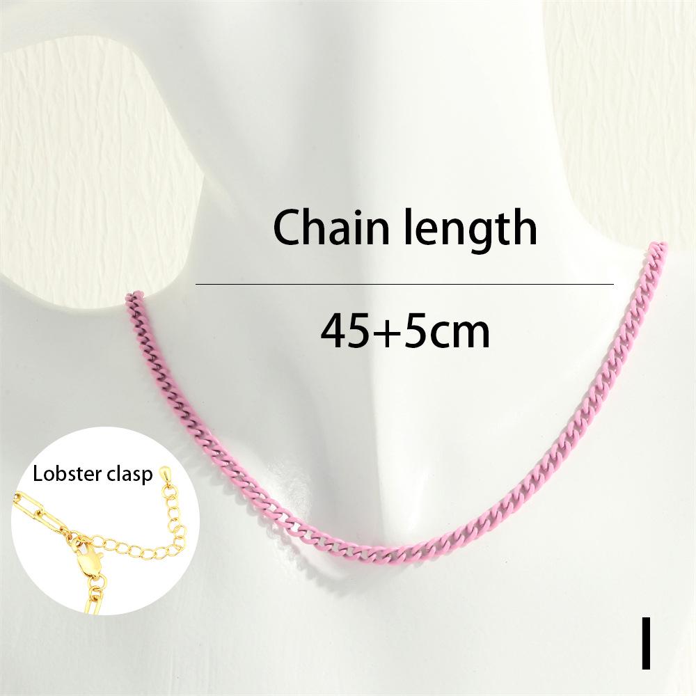 Moderner trendiger Damen-Choker mit farbiger mehrlagiger kubanischer Kette