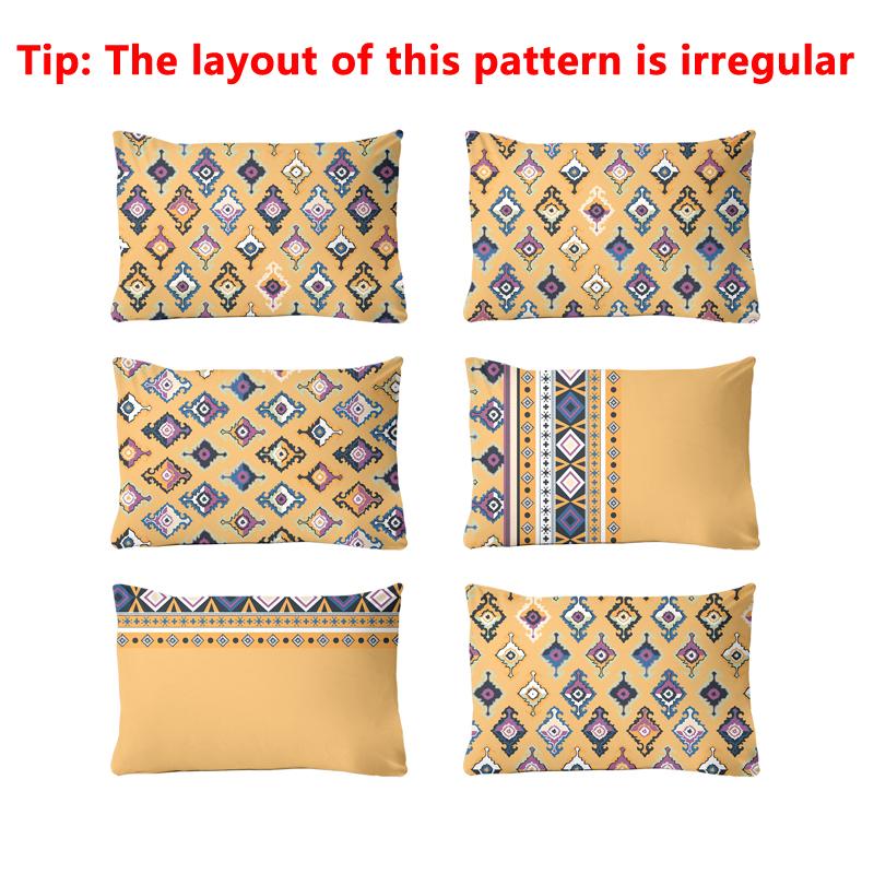 Set Lenzuolo Sotto con Angoli Semplice Moderno, 3 Pezzi, Fantasia Bohemia, Opaco, Set Copriletto Stampato per Camera da Letto, Biancheria da Letto