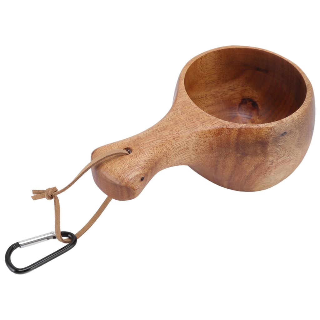 Nordischer Stil Holzbecher Outdoor Camping Wandern Trinkbecher Tragbar für Kaffee Tee Milch