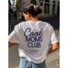 Cool Moms Club T Shirt, Fueled by Coffee Tee, Funny Mom Top, Coffee Lover Mum Shirt