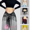 Tassel Dance Skirt Waist Belts Shiny Sequins Women Waist Chains Belly Dance Belt  Latin Dancer