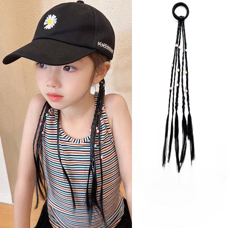 

1 шт. градиентная красочная коса из синтетических волос, хвост, веревка, галстук, цвет принцессы для девочек, хвост, парик, детские аксессуары для укладки, плетение