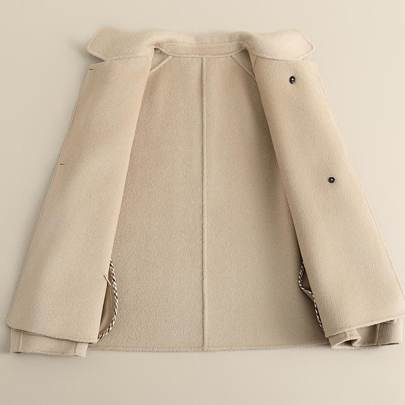 Double-sided woolen coat women's short loose high-end fashion autumn new woolen coat small woman