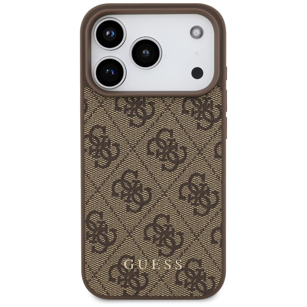 Guess 4G Classic Case for iPhone 17 Pro Brown