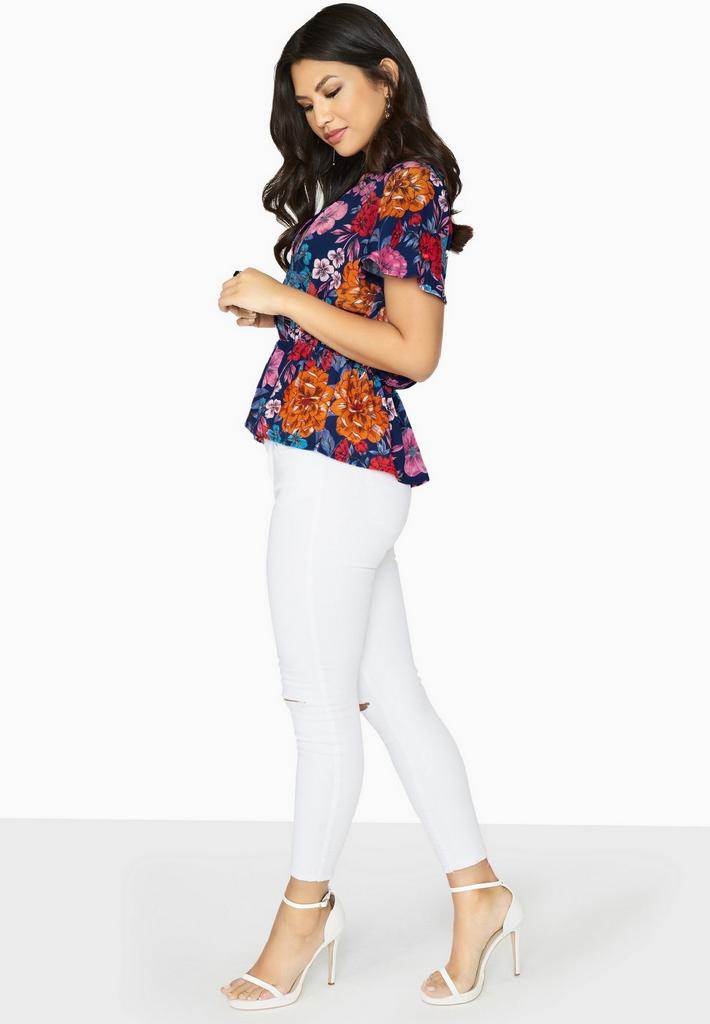 Girls On Film Damen/Damen Jackson Mock Wrap Bluse