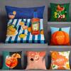 AAperol SSpritz Pillow Case Square DoubleSided Printing Sofa Cushion Cover Pillowcase Bedroom Bedside