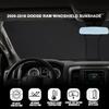Bestview Windshield Sun Shade For Dodge Ram 1500 2009-2018,  Fit Front Window Sun Shade Sun Shade Protective Film Blocks UV Heat, Foldable 3 Layer