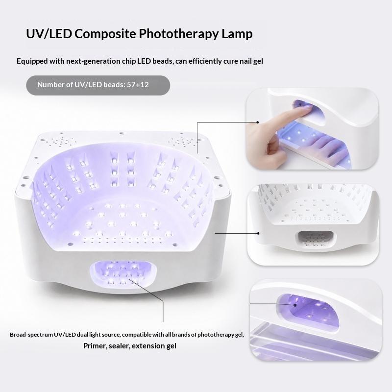 2 In 1 Nail Lamp Single Toe Single Finger Gel Nail Curing Lamp Full Hand Fast Drying Led Light Nail Dryer Auto Sensor Dual Lamp