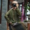 Women's Retro Linen Long-Sleeve Shirt - Artistic Chinese Style Blouse