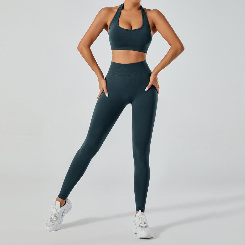 Seamless Yoga Set For Women With Quick Dry Fabric Perfect For Running And Fitness Activities