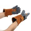 1 Pair of Heat Resistant Gloves  proof Flame Retardant Non Scalding Leather for BBQ Grill