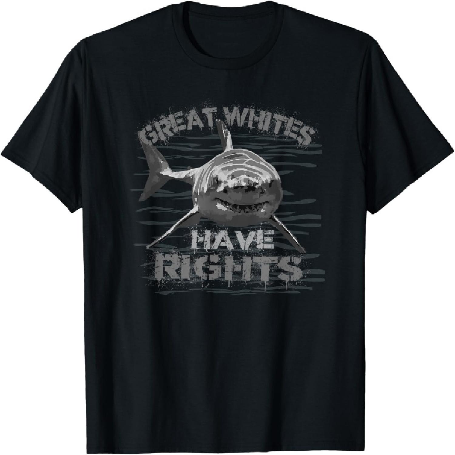 

Great Whites Have Rights Shark protect sharks conservation T-Shirt XXXXXL