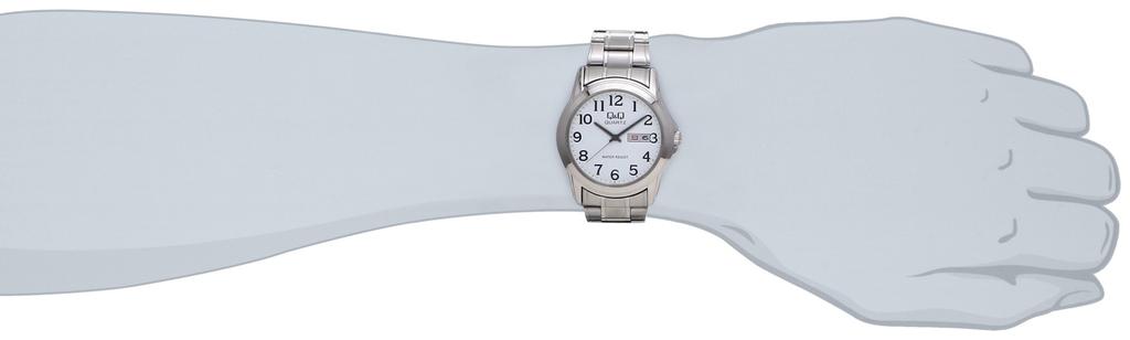 Citizen Q&Q Day&Date A142-214 Men's Silver Watch