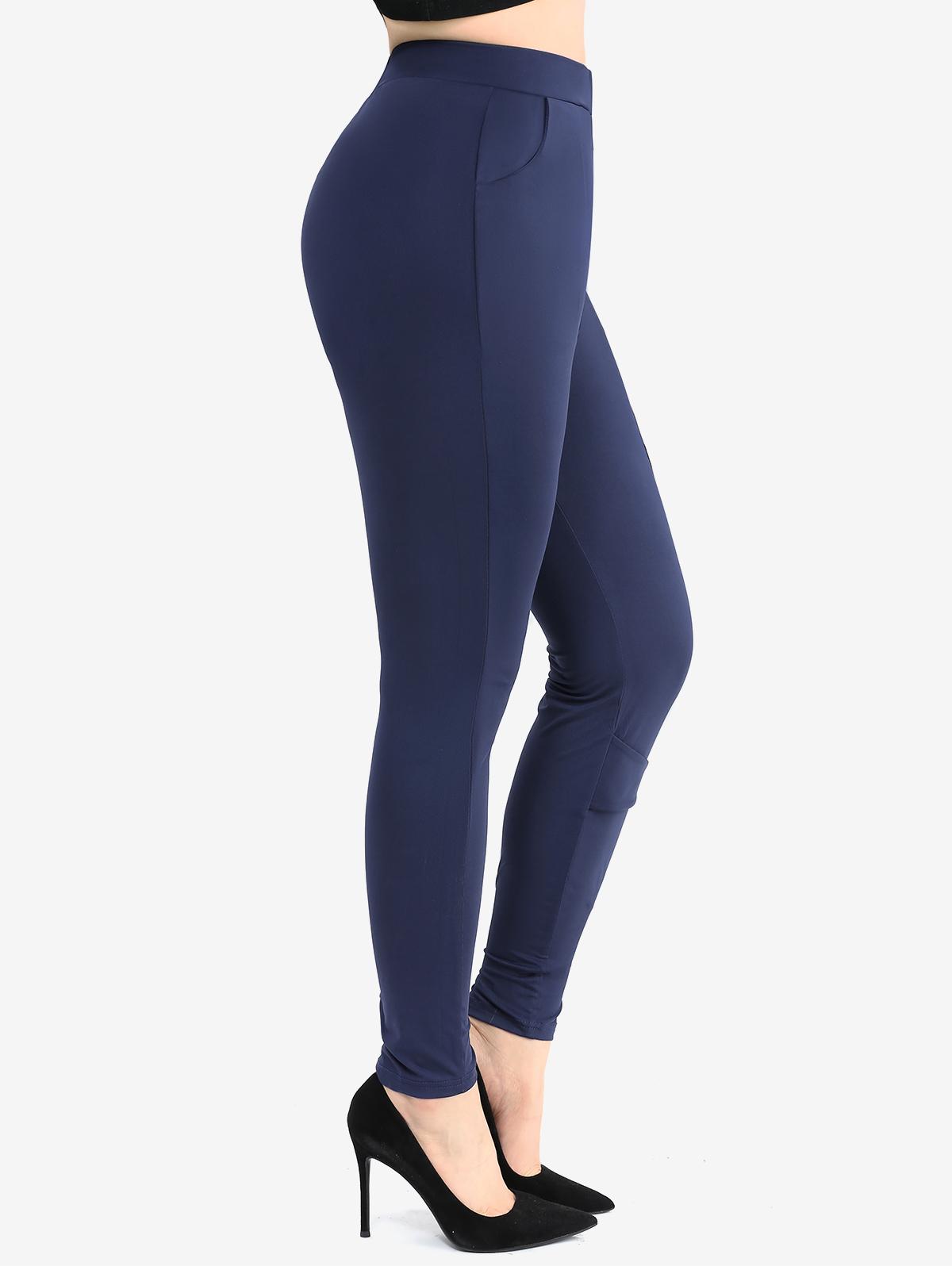 Леггинсы Rosegal Plus Size Letter Flocking Mesh со звездами и пряжкой на кармане 4XL — фото 2