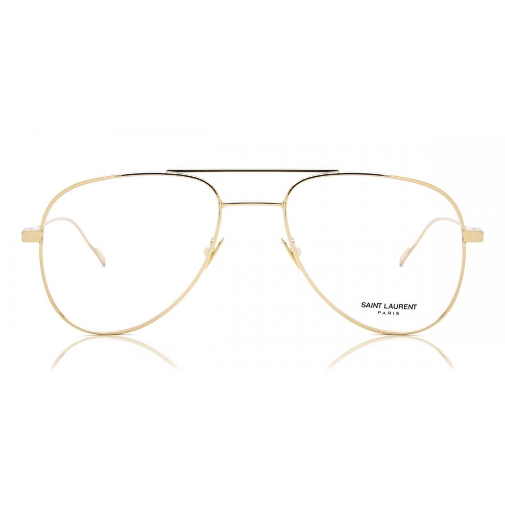 

Saint Laurent Classic 11 Ysl 003 Men Eyeglasses Shiny Light Gold/55