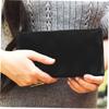 EXCEART PU Leather 2-Piece Zippered Money Bag Wallet Pouch for Coins, Checks, Cosmetics, and Cash Organizer, 28x6x0.4 Inches