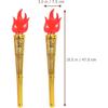 Glowing Torch Prop - 2PCS Plastic Fake Torch Luminous Torches for Games Sports Competition Cosplay Themed Party Kid Tool