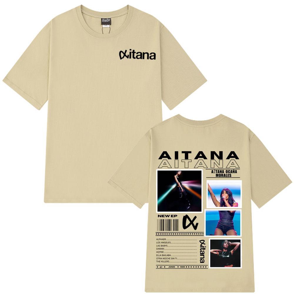 Singer Aitanas Ocana Fashion Print T Shirts Men Women Cotton T-Shirts Summer Short-sleeved Aesthetic Casual O Neck T-shirts Tops