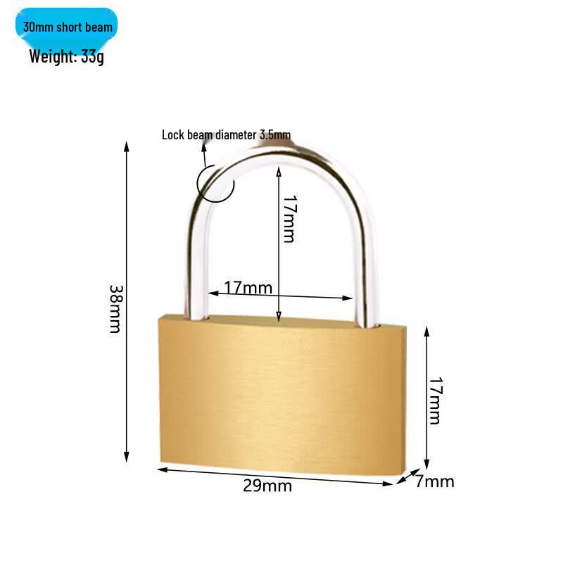 Anxianda Waterproof Anti-Theft Copper Padlock