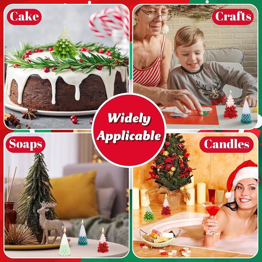 3D Tree Shaped Candle Silicone Mold Tree Shaped Design Candle Mold Xmas Pine Candle Molds Christmas Theme For Holiday Gifts