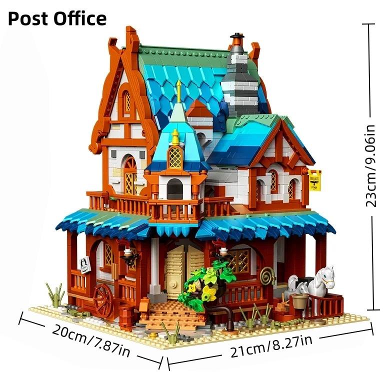 Europäische Mittelalterliche Architektur Mikrobausteine Spielzeug Ideal für Kinder Festivalgeschenke Exquisite Architekturkunst zum Selberbauen