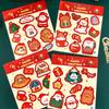 10Pcs Creative Christmas Stickers Kids Cartoon Decorations Stickers Student Diy Material Stationery Stickers Christmas Gifts