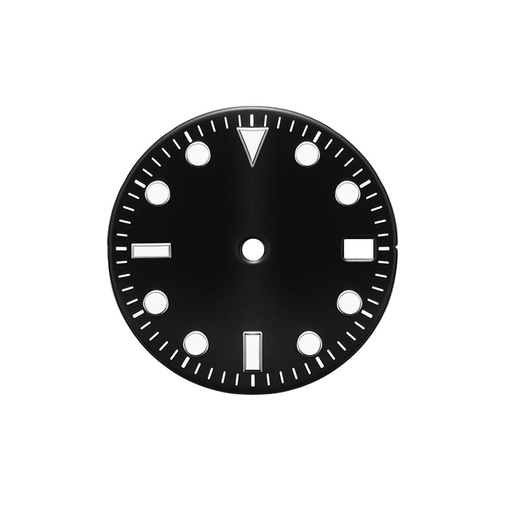 NH35 4R36 28,5 mm Grün Leuchtendes S Zifferblatt SUB Mariner Zifferblatt Geeignet für NH35 NH36 Uhrwerk Uhrenzubehör Zifferblattwerkzeuge