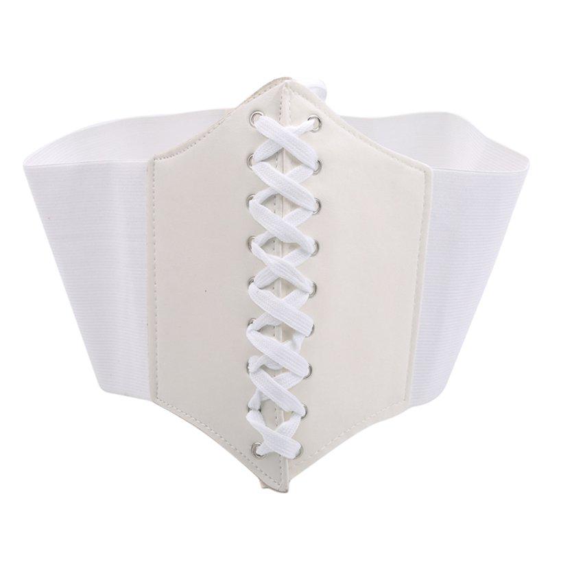 Mode large Corset ceinture PU femmes ceintures extensibles décontracté Corset pansement