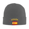 España Flag Knitted Hat For Men Women Knit Hats Winter Beanies Skull Cap Unisex Black Soft Warm Winter Hat Print Beanie Hat