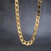 40-75cm Plata de Ley 925 Oro 18K 8MM Collares Cadena Lateral Clásica para Hombre Mujer Joyería Fina Fiesta de Boda