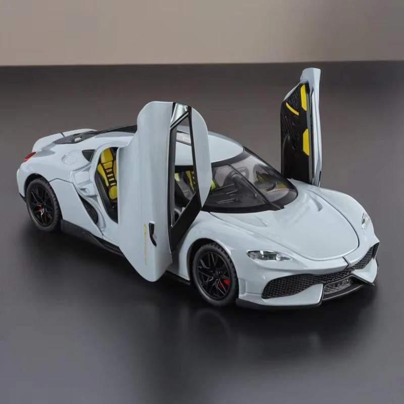 New 1:24 Gemera GT Sports Car Alloy Diecast Metal Model Car Sound & Light Children's Toy Car Collectible Birthday Gifts For Boy Mini