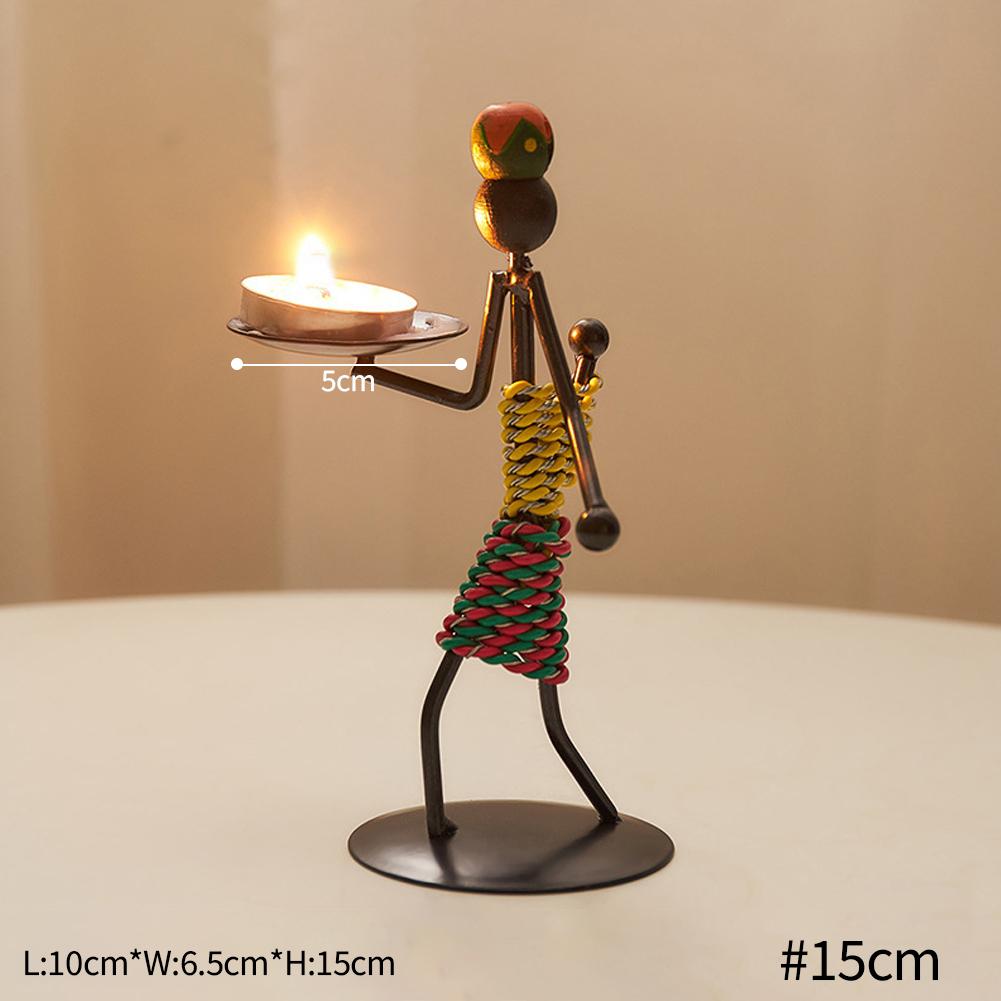 

Скандинавский металлический подсвечник, абстрактная скульптура персонажа, подсвечник, декор, статуэтки ручной работы, украшение дома, художественный подарок