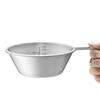 Stainless Steel Outdoor Bowl, Ergonomic Design, 17 Ounce Large Capacity Portable Camping Tableware for Hiking and Picnics