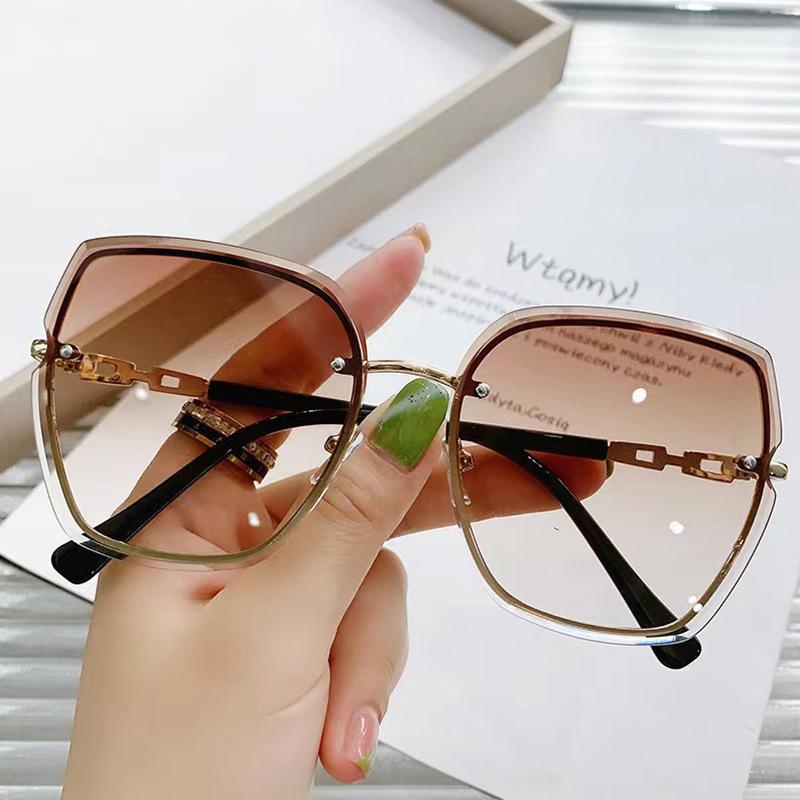 Blush frameless women's personality trendy sunglasses glasses popular sunglasses trimmed fashion