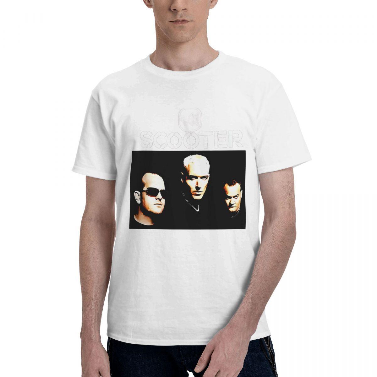 BenberFashion Nieuwe Scooter Techno Harde Trend Duitse Band 100% Katoen Casual Ademend Comfortabel Man Hoge Kwaliteit Herenkleding Grappig Cadeau 2XL