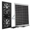 Solar Powered 3 Fan Kit 25W Solar Panel and High Speed Ventilation Fan for Greenhouse Chicken Coop Shed Pet House