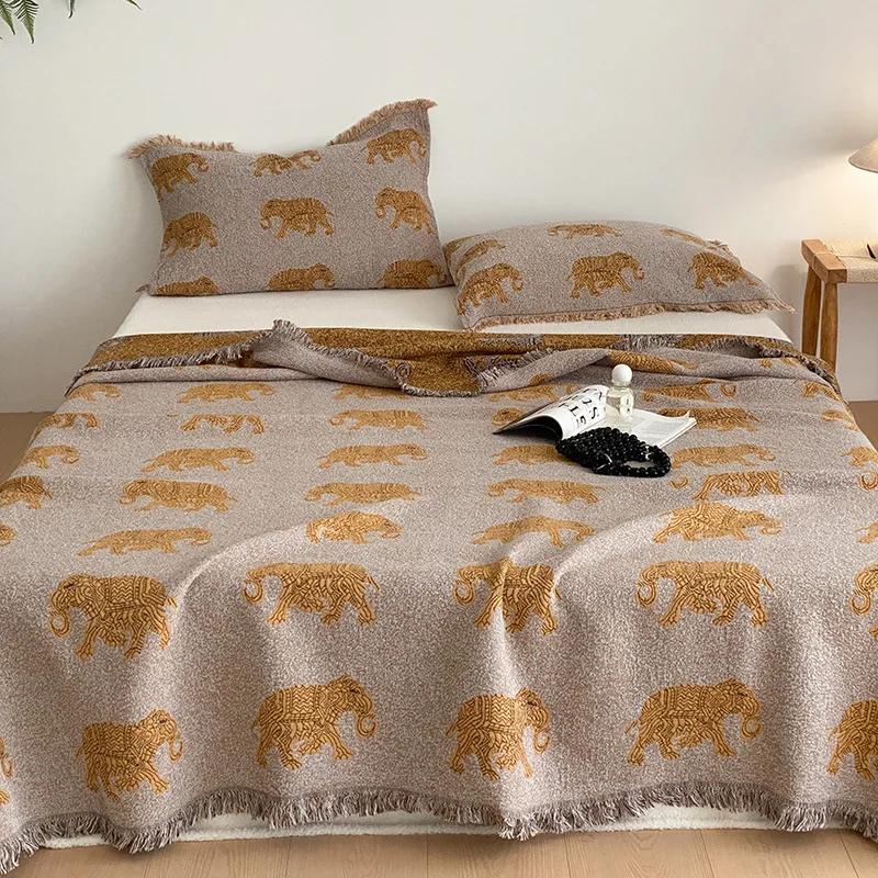 

Летнее новое хлопковое четырехслойное марлевое одеяло с бахромой, дорожная шаль, повседневное полотенце, лоскутное одеяло, одна штука 150x200cm 1pcs