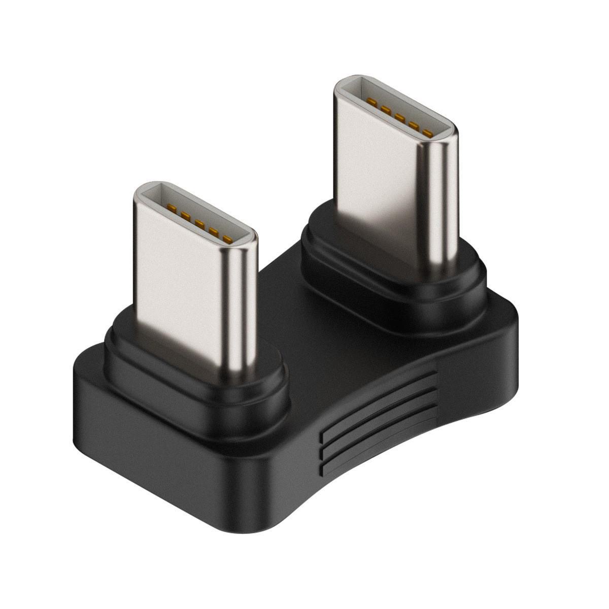 

Адаптер USB Type-C 3.2 Gen 2 папа-мама 90 градусов, высокоскоростной U-образный конвертер 10 Гбит/с