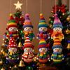 Colorful Snowman Hanging Decorations Wooden 2D Flat Snowman Ornaments Christmas Tree Decorations for Festive Holiday Gift Box Wreath Garland