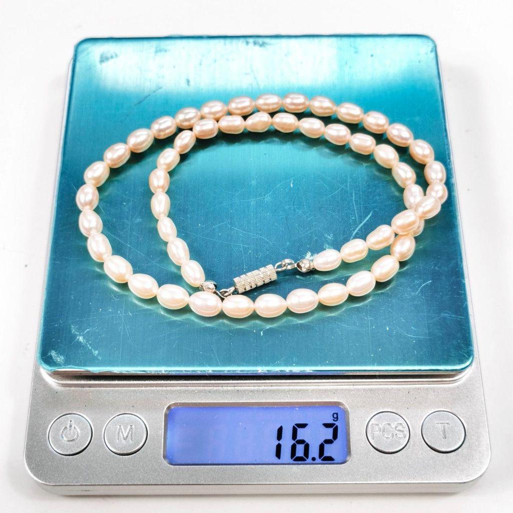 Used Genuine Pearl Pearl Necklace Accessory Necklace Pearl Shiny Good Condition