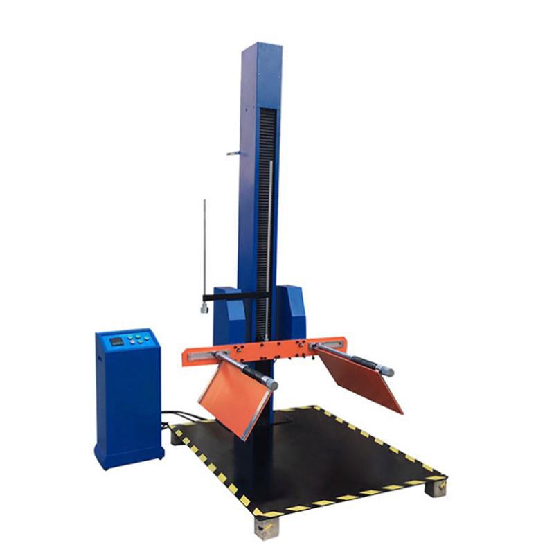 Single-Arm Double-Wing Packaging Drop Tester for Free Fall and Impact Testing On Box Edges, Corners, and Faces
