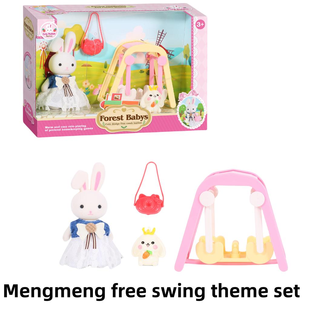 Latest Girl Play Plaything Bunny Castle Double Layered Baby Bed Bedroom Kitchen Box Kindergarten Present For Kids